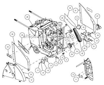 Page A Diagram and Parts List for MK-4036HY  MK Diamond Concrete Saw